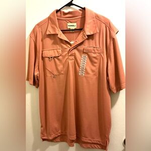 Gander Mountain Men's Coral Fishing Polo Shirt